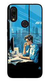 Focused Hustler (AI Generated) Redmi Y3 Glass Case